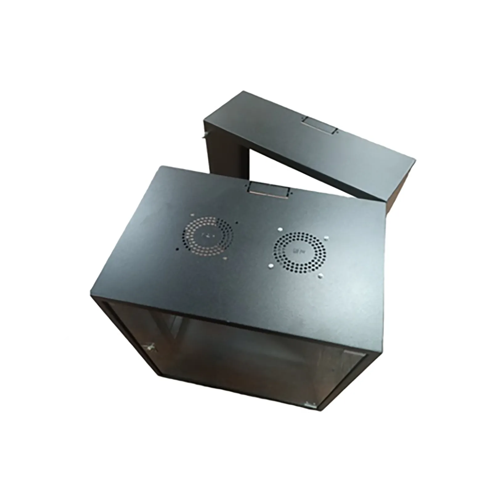 Zone Lite 6U 400+200mm Swing Frame Black Wall Mount Cabinet